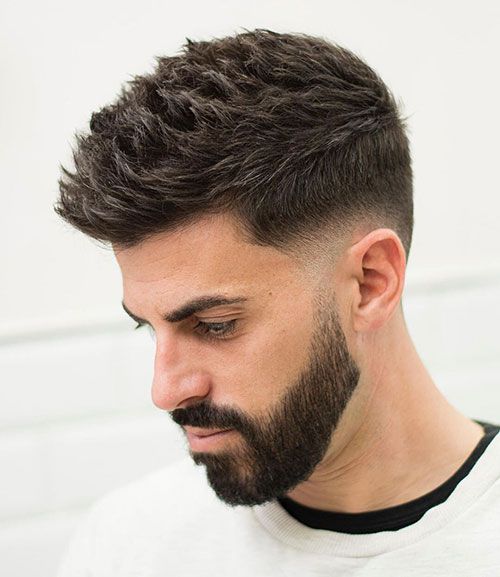 low drop fade Ivy League on straight hair, neat side sweep